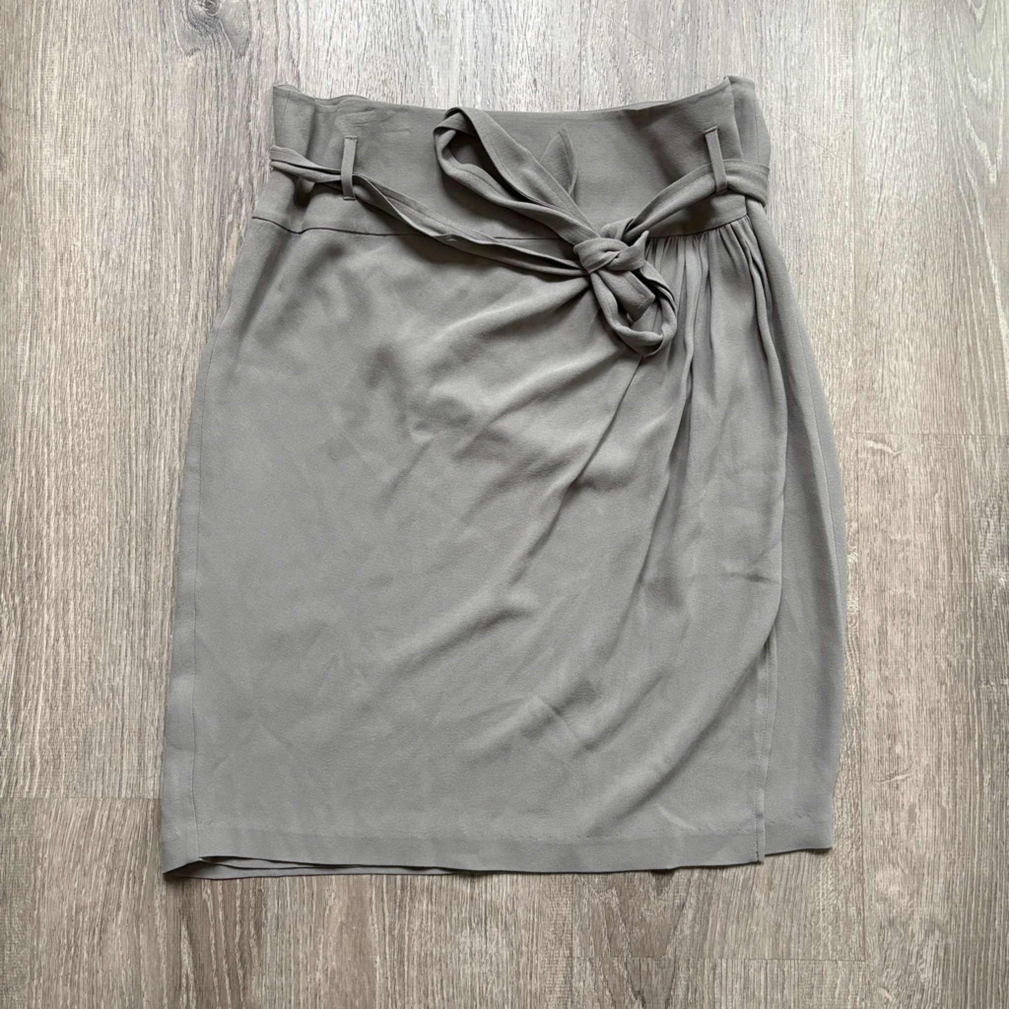 Nwteileen Fisher Silk Georgette Crepe Drape Front Skirt